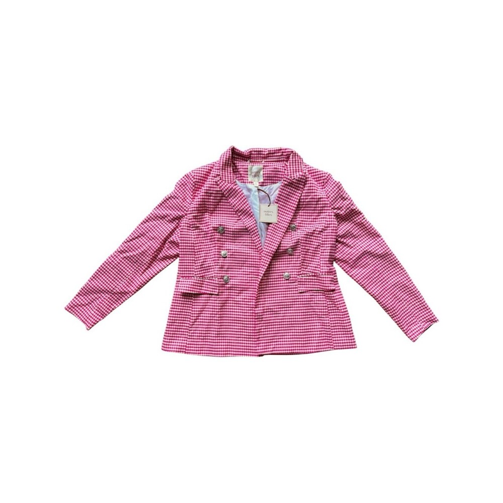 NWT Barbiecore Autres Files Pink Gingham Blazer L
